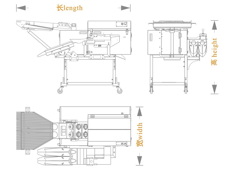 雙排敲蛋機(jī)+蛋液雙槽分離+對(duì)接版機(jī)型（長(zhǎng)寬高）尺寸