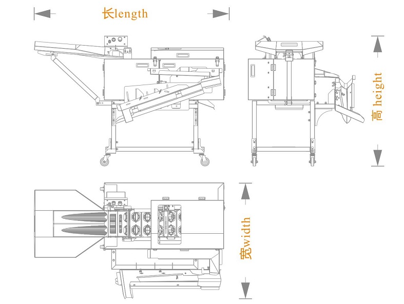 雙排敲蛋機(jī)+蛋液?jiǎn)尾鄯蛛x+獨(dú)蓋機(jī)型（長(zhǎng)寬高）尺寸