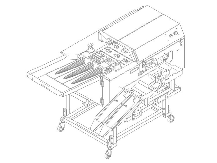 三排敲蛋機(jī)+雙槽蛋清蛋黃分離