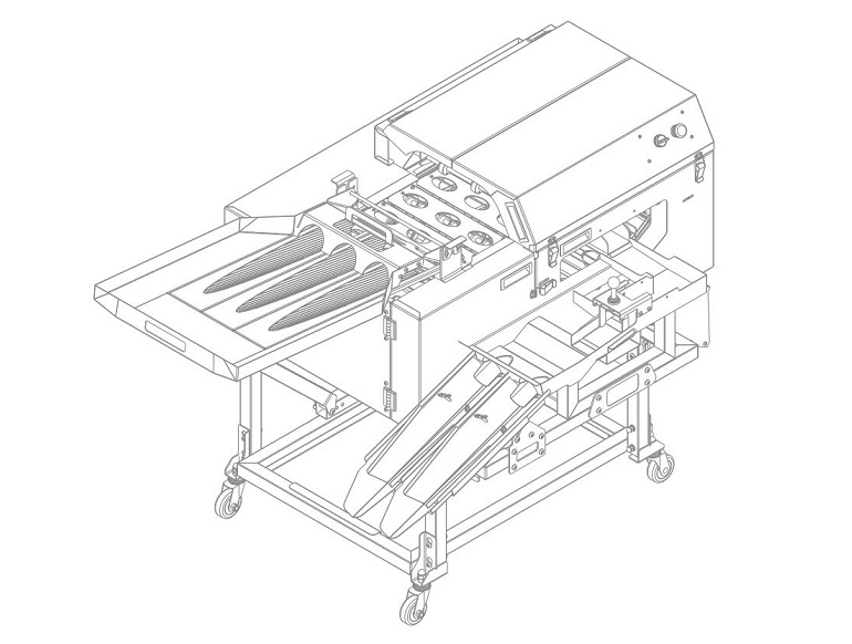 三排敲蛋機(jī)+雙槽蛋清蛋黃分離+蛋殼破碎型