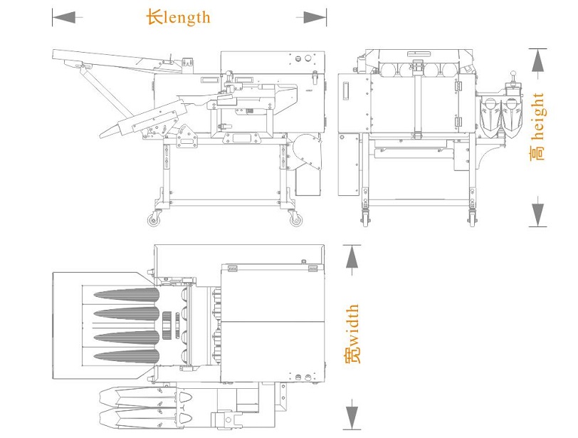 四排敲蛋機+雙槽分離+碎殼（長寬高）