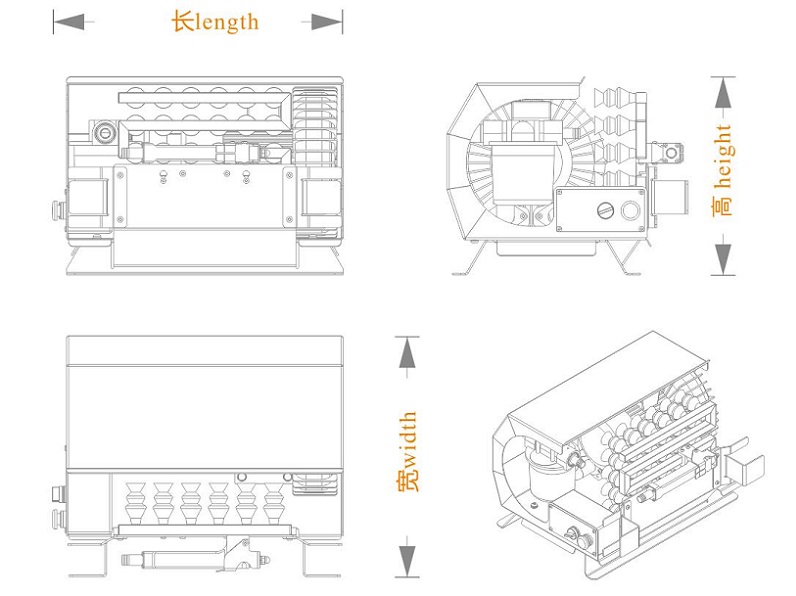 真空吸盤(pán)上蛋機(jī)（長(zhǎng)寬高）尺寸圖